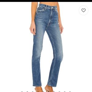 mother high waisted tomcat skimp jean in cowboys don’t cry